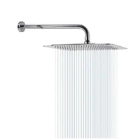 Regadera Ducha Acero Inoxidable Cuadrada 15Cm-Incluye Tubo