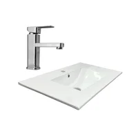 Kit lavamanos incrustar farzi 80x46+griferia