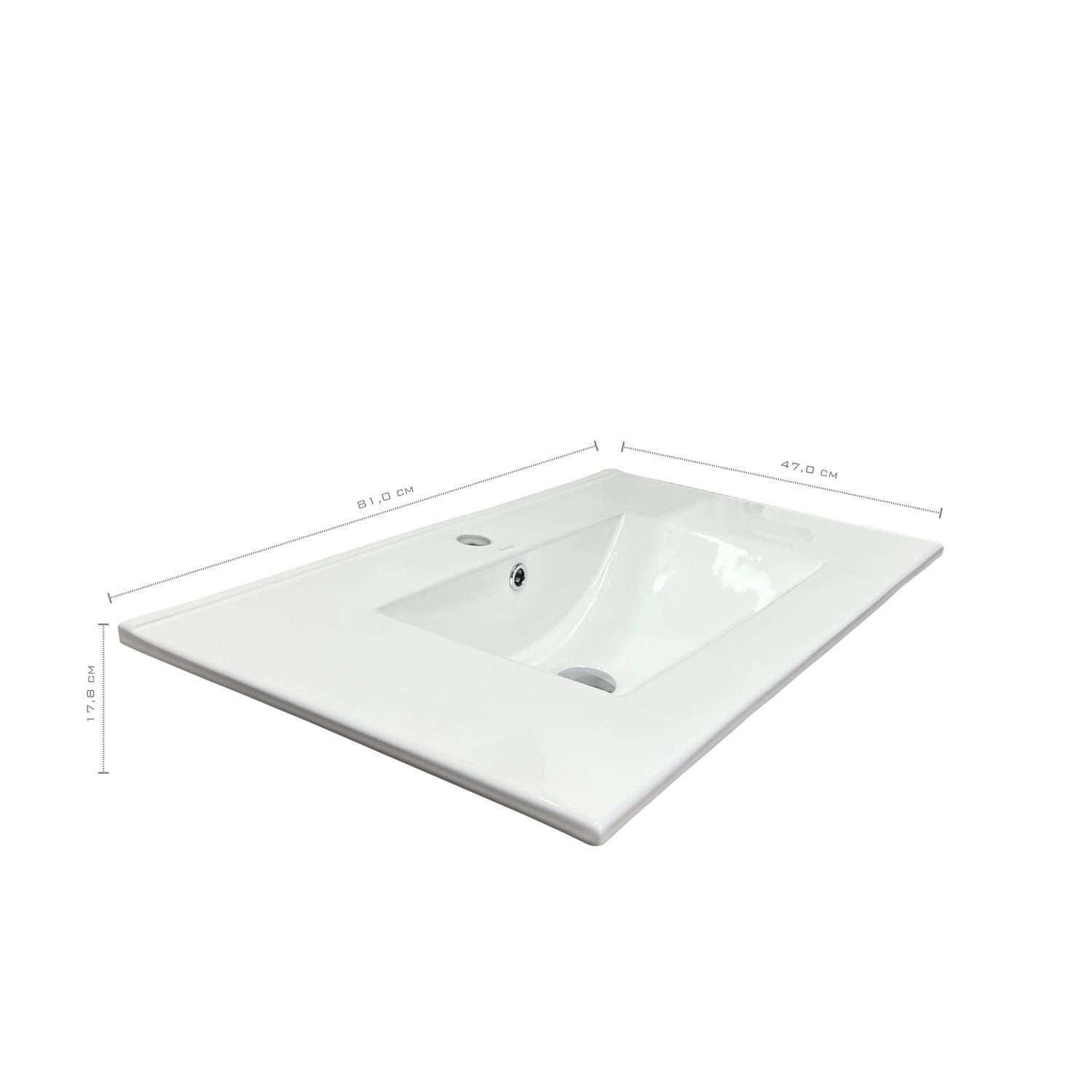 Kit lavamanos incrustar farzi 80x46+griferia - Homecenter.com.co