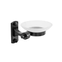 Jabonera Rectangular En Aluminio Con Plato En Cristal
