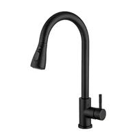 Grifería Lavaplatos Negra Extraible Consumo 8 l/min