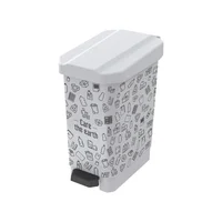Caneca Plástica 22 L Blanca Con Pedal