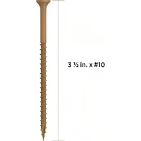 Tornillo Autoperforado para Madera Mando Estrella N. 10 X 8.89 cm Tostado