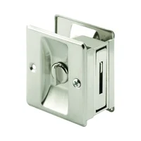 Cerradura para Puerta de Entrada Corrediza Níquel Satínado