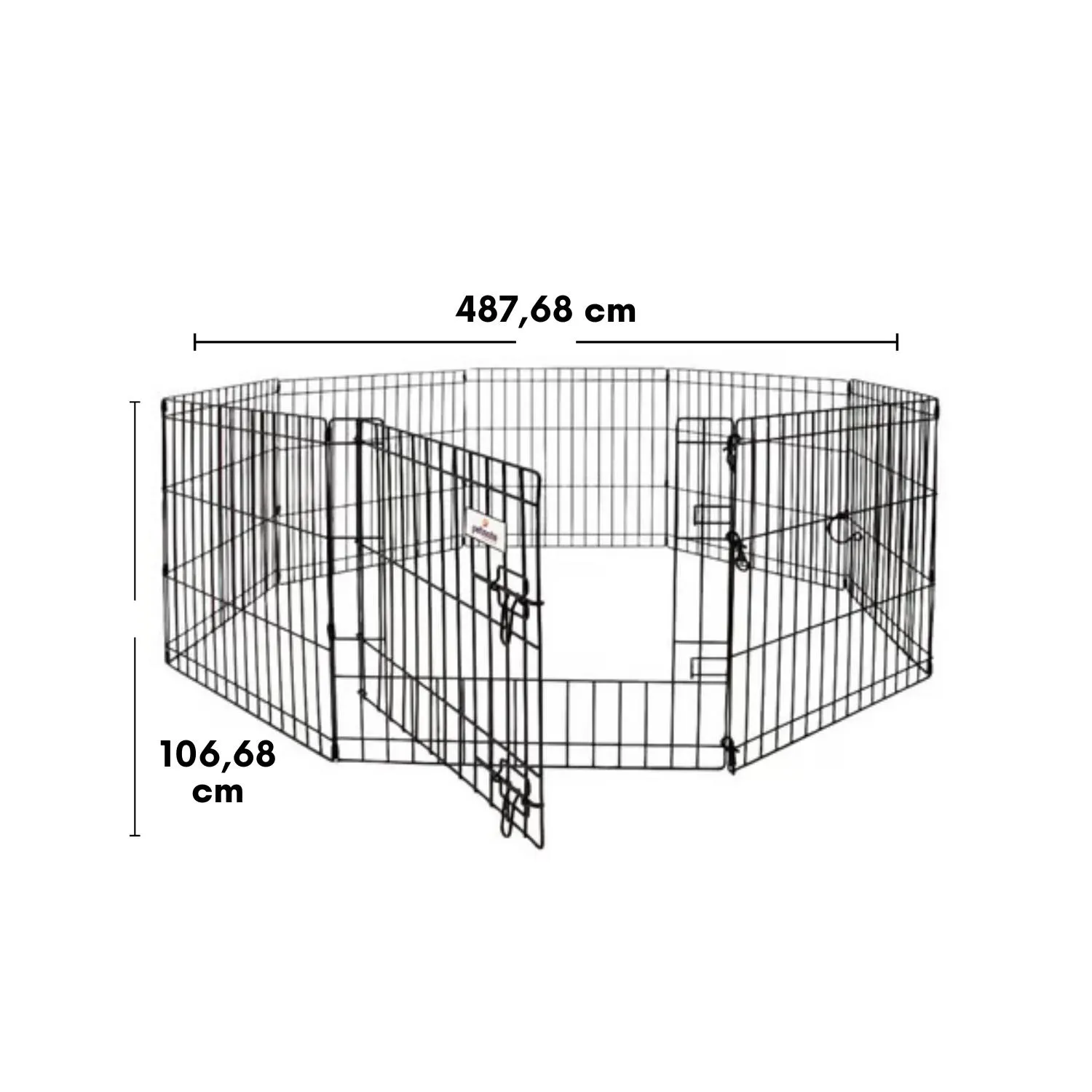 Cercado De Ejercicio Petmate Con Puerta Para Mascotas De 488 cm En Negro