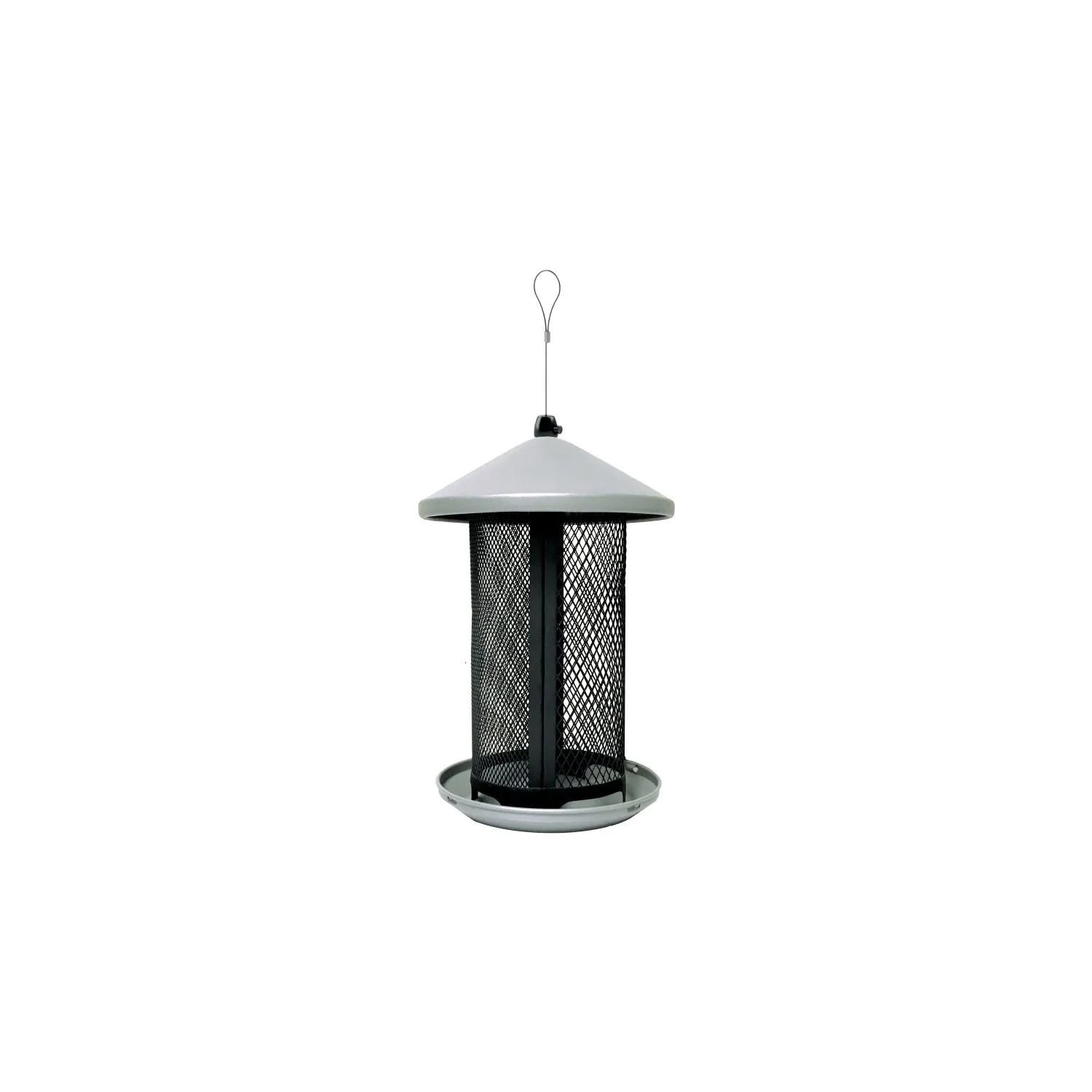 Comedero de Aves de Malla Doble Color Gris
