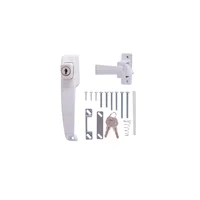 Pestillo para Puerta con Botón Pulsador con Llave Color Blanco