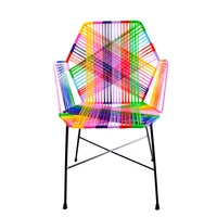 Silla Exterior 1 Pieza Metal Fibra Sintética Aurora Multicolor