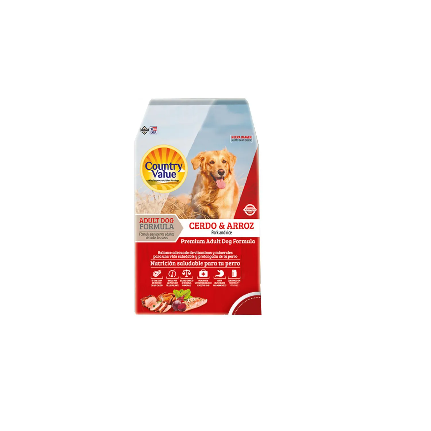 Comida Seca Para Perro Adulto Country Value Con Sabor A Pollo 7.5kg