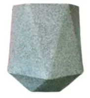 Matera Plástica Cónica Diamante 14.5X14.5X20Cm Cemento Oscuro
