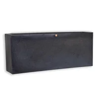 Jardinera Plástica Rectangular Argos Lisa 100X20X40Cm Cemento Oscuro