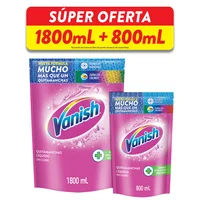 Desmanchador Vanish Liquido Rosa 1800Ml + 800Ml