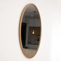 Espejo Redondo 80 Cm Dorado