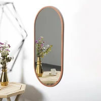 Espejo Ovalado 40X80 Cm Oro Rosa