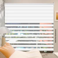 Cortina Enrollable 2en1 180x170cm Blanco Algodón