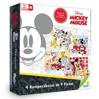 Rompecabezas 4 X 9 Pzas Mickey Mouse