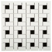 Mosaico Spirale Biancocj/Xnero 30x30 Mate Cj/X 22 Und