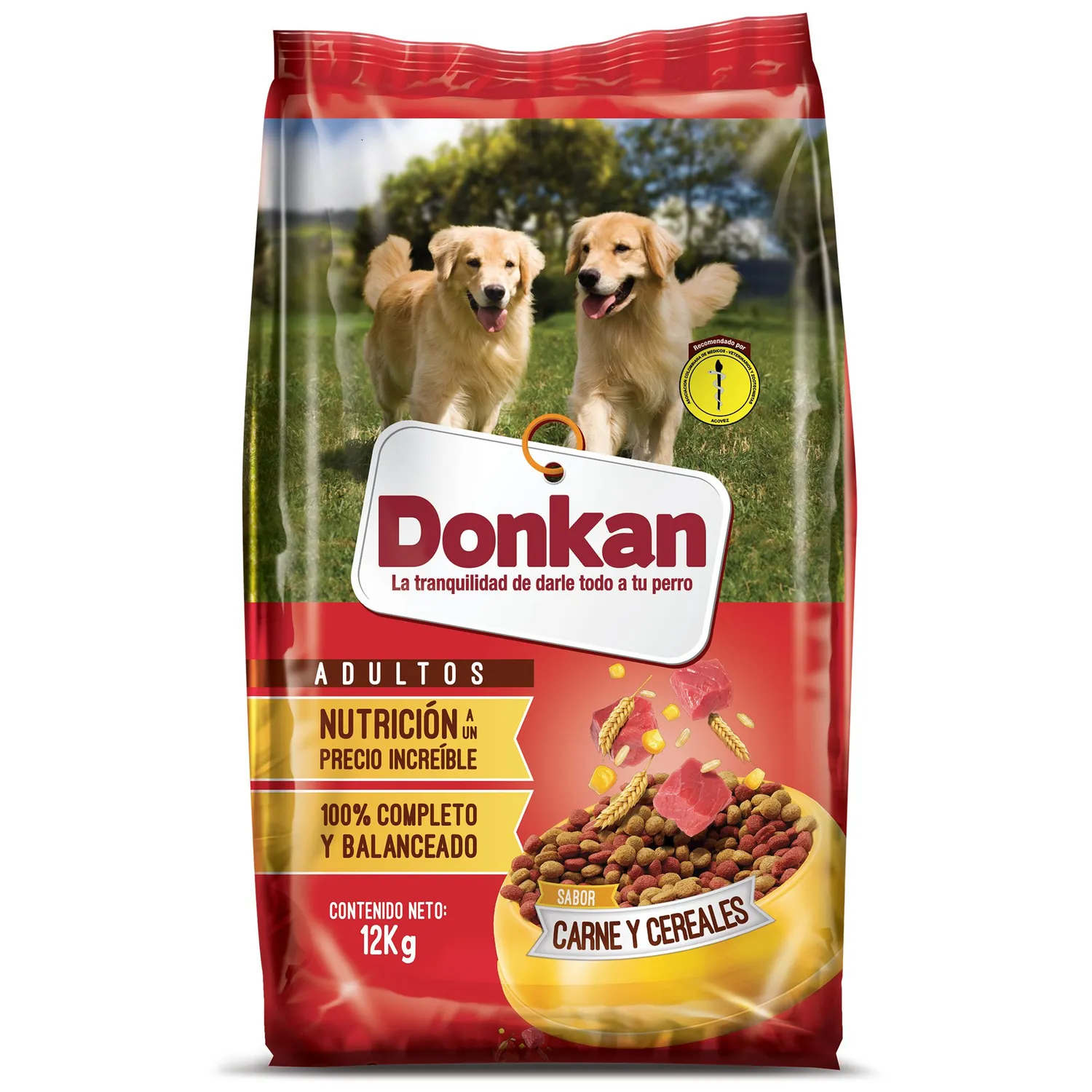 Comida Seca Para Perro Donkan Carne Y Cereal 12kg