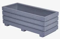 Jardinera Plástica Rectangular Argos Lisa 90x35.5x33cm Cemento Oscuro