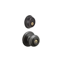 Juego Combinado Cerradura/Cerrojo Georgian K4 para Puerta de Entrada Bronce Antiguo