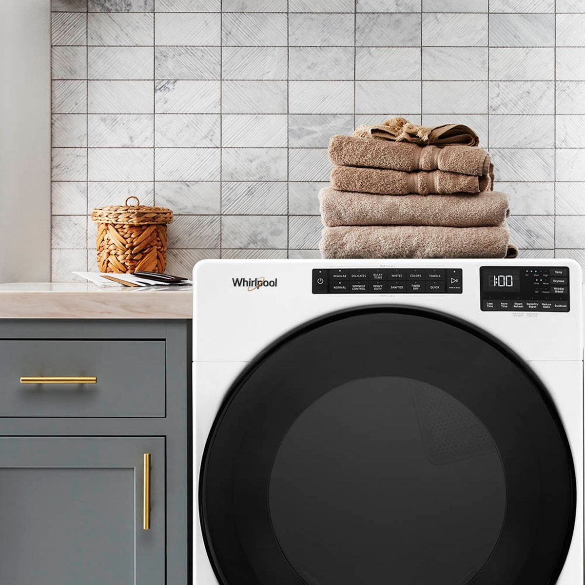 WHIRLPOOL - Secadora Eléctrica 23 Kg 7MWED6605MW Blanco