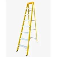Escalera 2.4 m 8 P Tijera Dieléctrica Fibra de Vidrio Tipo I 113 kg Fanes