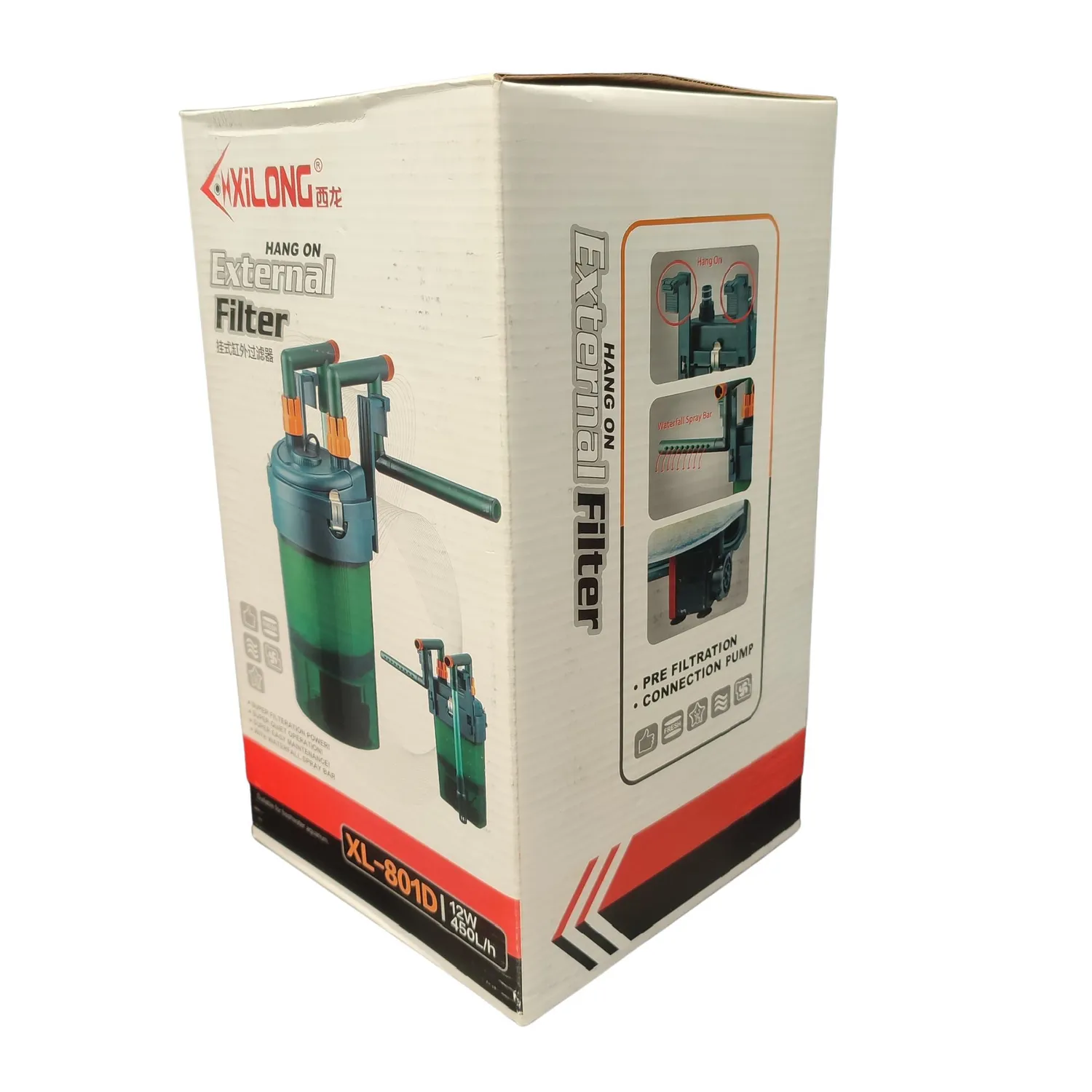 Filtro Externo Para Acuario Canister Xilong 450 L/H Con Flauta
