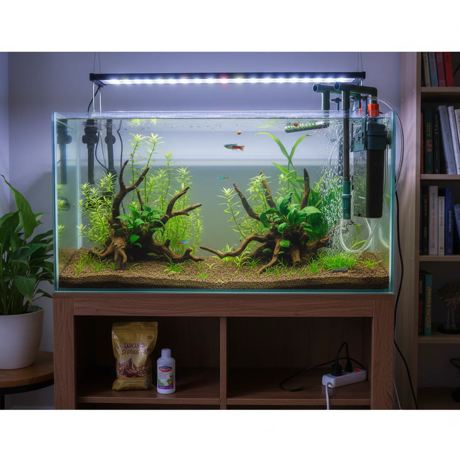 Filtro Externo Para Acuario Canister Xilong 450 L/H Con Flauta 5