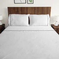 Juego Sabana Extradoble 100%P Blanco Dos Lineas