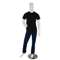 Camiseta Cuello Redondo Manga Corta Negra _ T-smlngtm