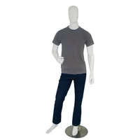 Camiseta Cuello Redondo Manga Corta Gris _ T-Smlgrtxl