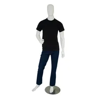 Camiseta Cuello Redondo Manga Corta Azul Oscuro _ T-Smlaztl