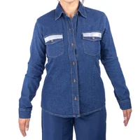 Blusa En Jean Para Dama Con Reflectivo_Bjscrtxl
