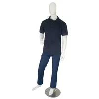 Camiseta Tipo Polo Manga Corta Azul Oscuro _ Pmcazts