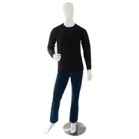 Camiseta Cuello Redondo Manga Larga Negra _ T-Smlngtl
