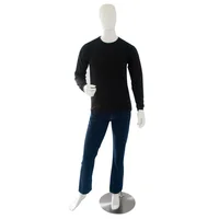 Camiseta Cuello Redondo Manga Larga Negra _ T-smlngtxl