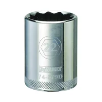 Dado de 12 Puntos de 22 mm con Mando de 1/2 Pulgadas