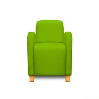 Silla Poltrona Curve 90X80X90 Verde