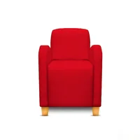Silla Poltrona Curve 90X80X90 Rojo