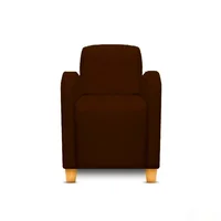Silla Poltrona Curve 90X80X90 Café