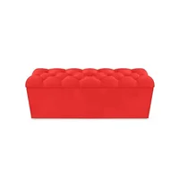 Puff Baúl Zapatero Shoes Diamond 120X40X50 Rojo