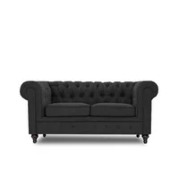 Sofá Moderno Chester 180X90X80 Negro