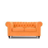 Sofá Moderno Chester 180X90X80 Naranja