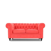 Sofá Moderno Chester 180X90X80 Rojo