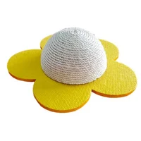 Rascador Para Gatos Flor 40x40x25cm Pequeño Amarillo