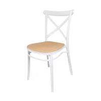 Silla Sin Brazos Mara/Rattan Sintético Cross Blanco