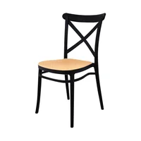 Silla Sin Brazos Mara/Rattan Sintético Cross Negro