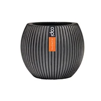 Matera Cerámica Esférica Ball Groove 22x19cm Negro