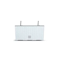 Matera Ratán Sintético Tejido Rectangular Colgante Case W 40cm Blanco