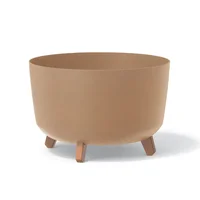 Matera Plástica Cónica Gracia Eco Wood 39x26cm Café Claro